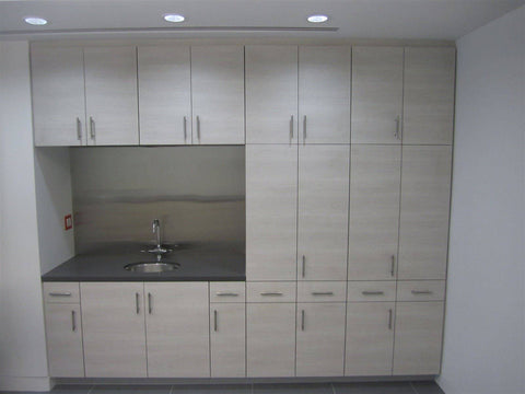 Medical Office Storage Cabinetry and Wash Station